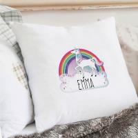 Personalised Unicorn Cream Cushion Cover Extra Image 3 Preview